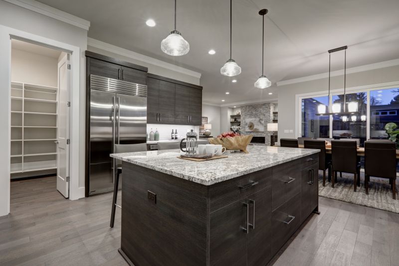 Modern Kitchen with Granite Island